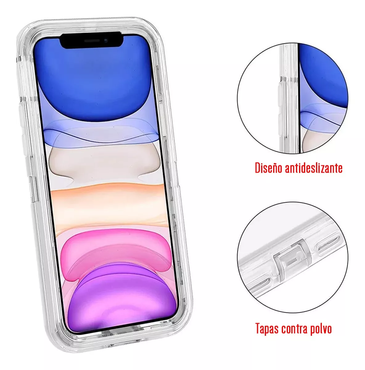 Foto 5 pulgar | Funda Para  Iphone 13 Pro Reforzada Alto Impacto Antishock