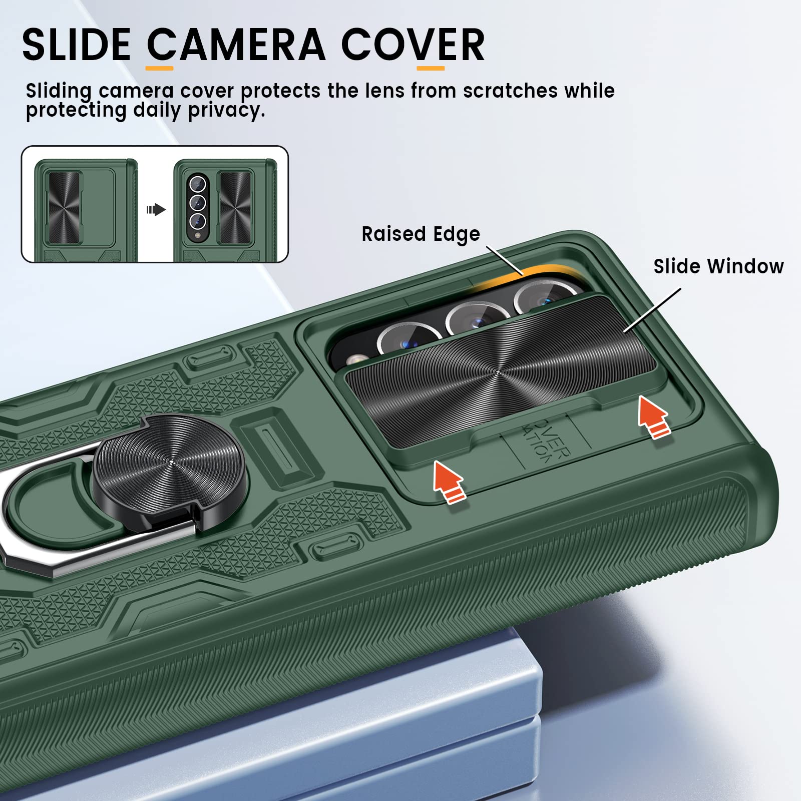 Foto 4 pulgar | Funda Caka Para Samsung Galaxy Z Fold 3 5g Con Protector De Pantalla - Venta Internacional.