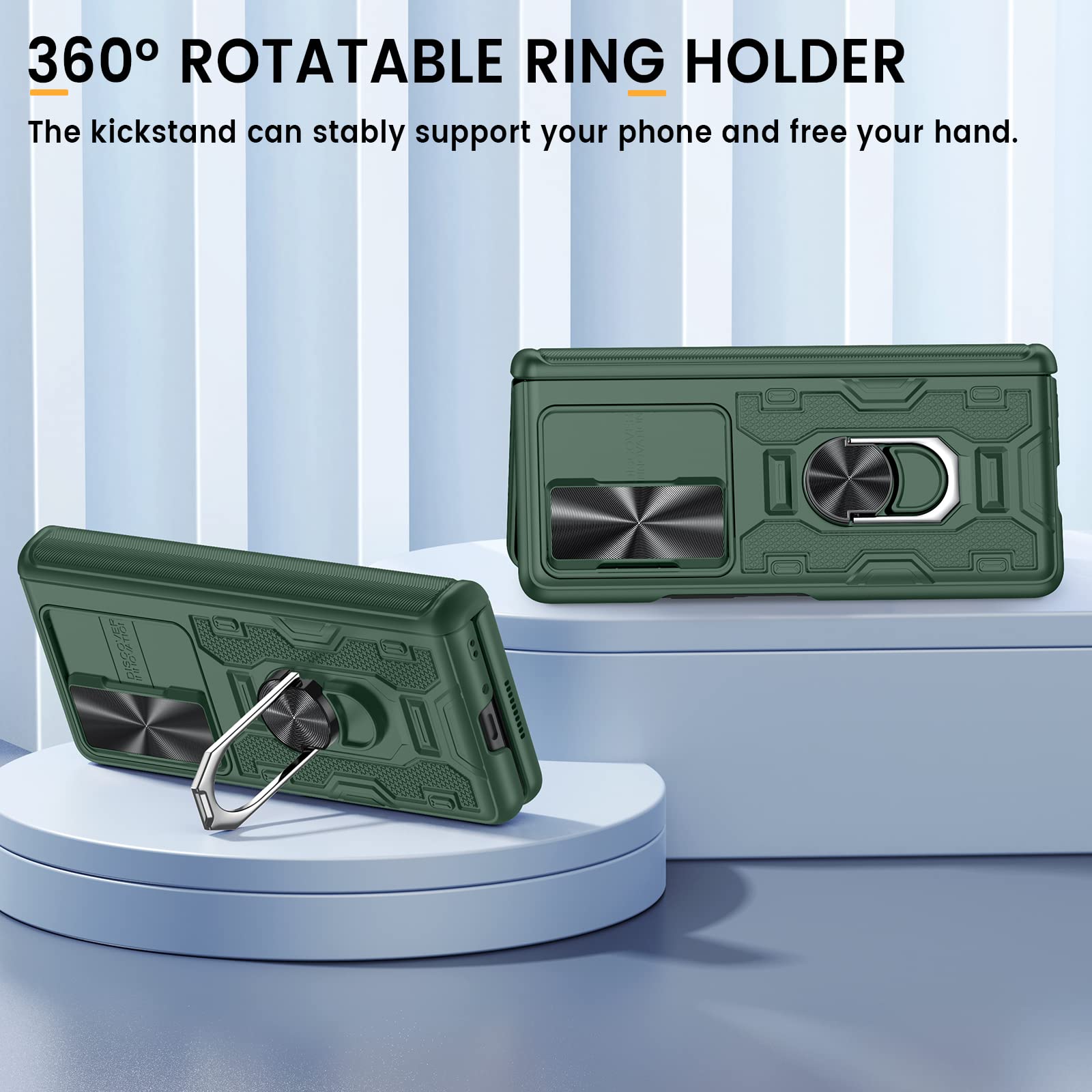 Foto 5 pulgar | Funda Caka Para Samsung Galaxy Z Fold 3 5g Con Protector De Pantalla - Venta Internacional.