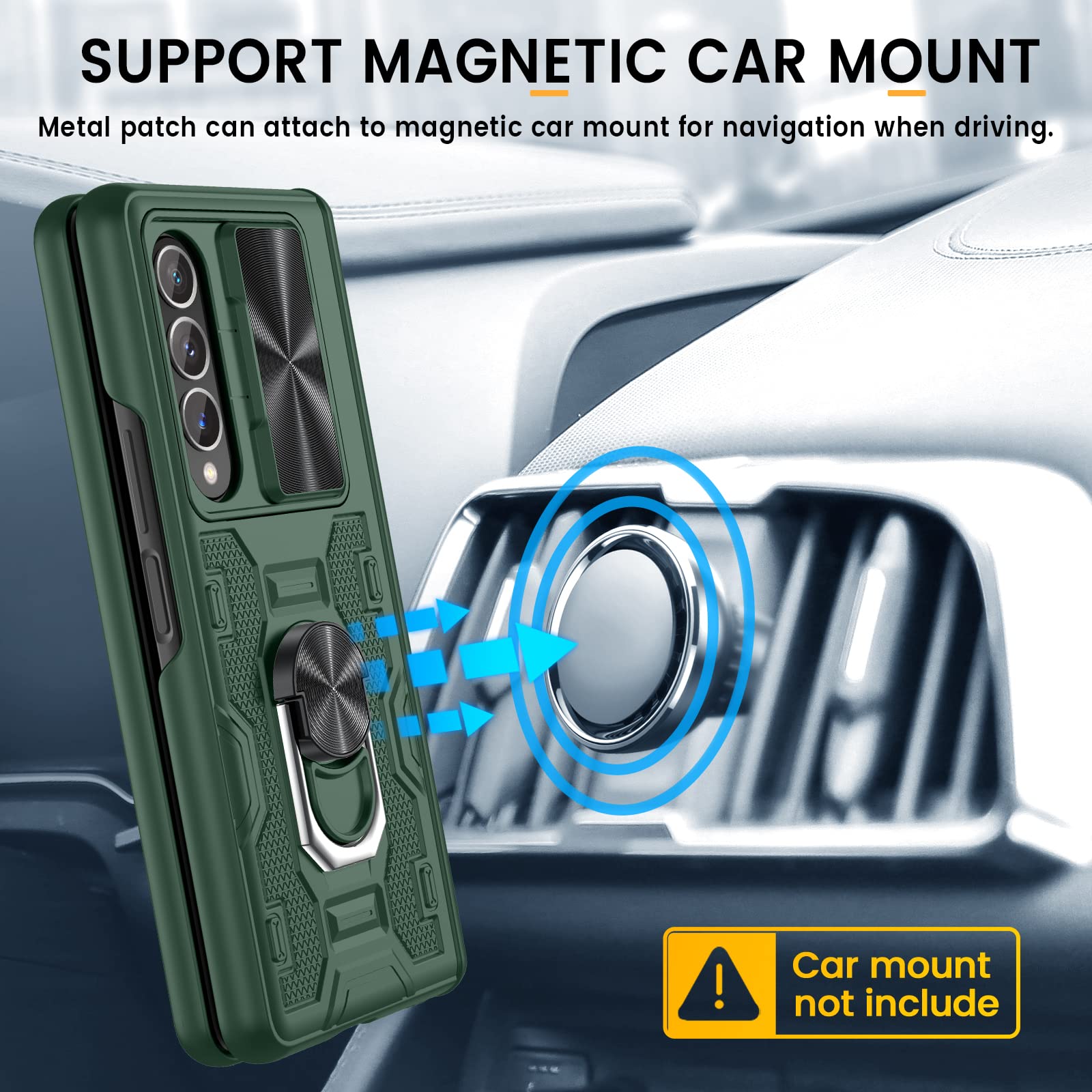 Foto 6 pulgar | Funda Caka Para Samsung Galaxy Z Fold 3 5g Con Protector De Pantalla - Venta Internacional.