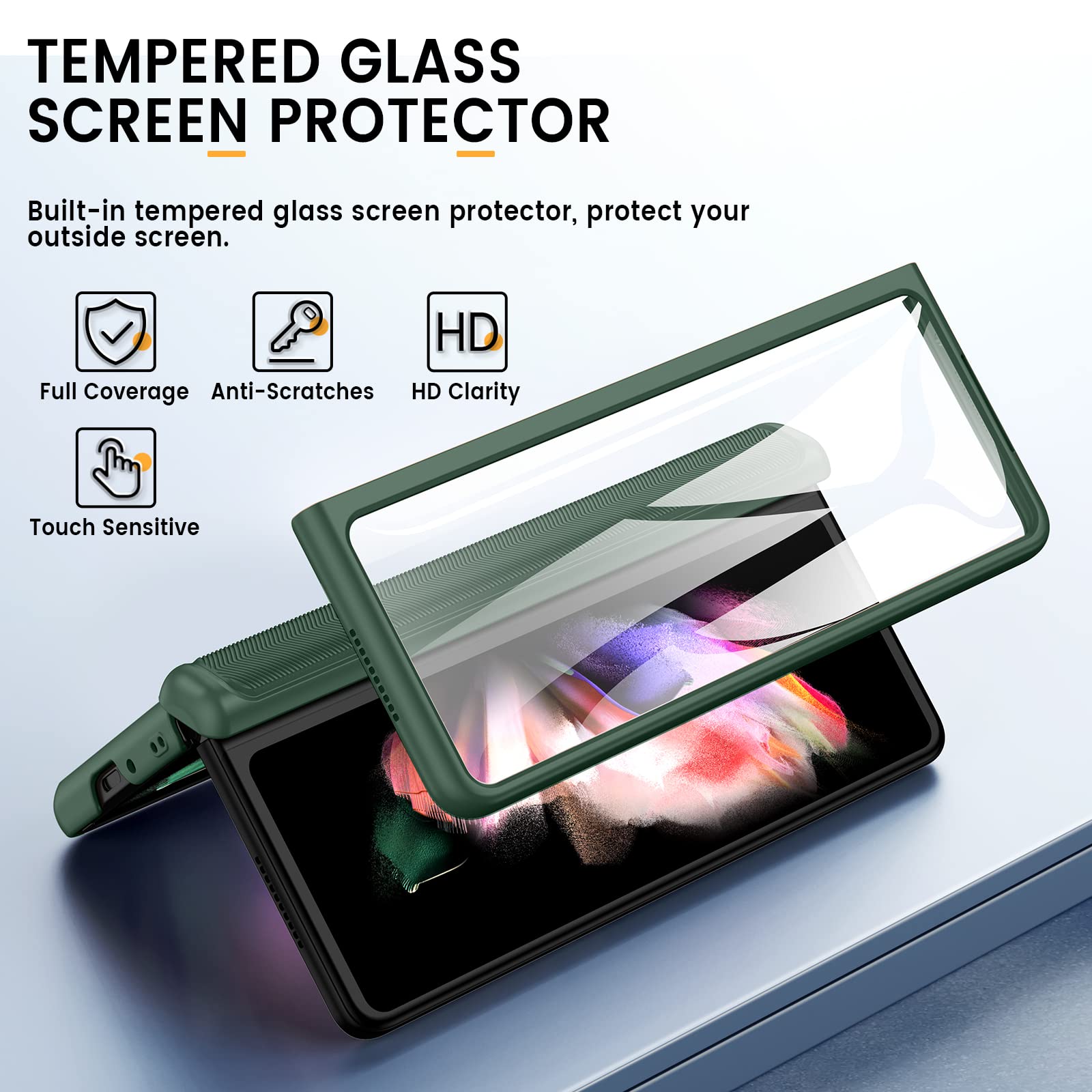 Foto 7 pulgar | Funda Caka Para Samsung Galaxy Z Fold 3 5g Con Protector De Pantalla - Venta Internacional.