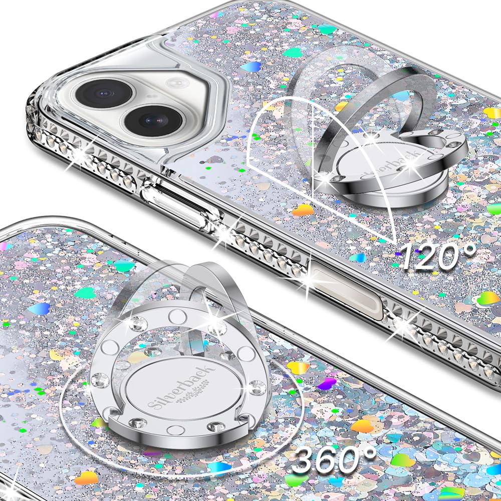 Foto 4 pulgar | Funda Con Tapa Plateada Para Iphone 16 Plus, Con Forma De Líquido En Movimiento, Holográfica - Venta Internacional.