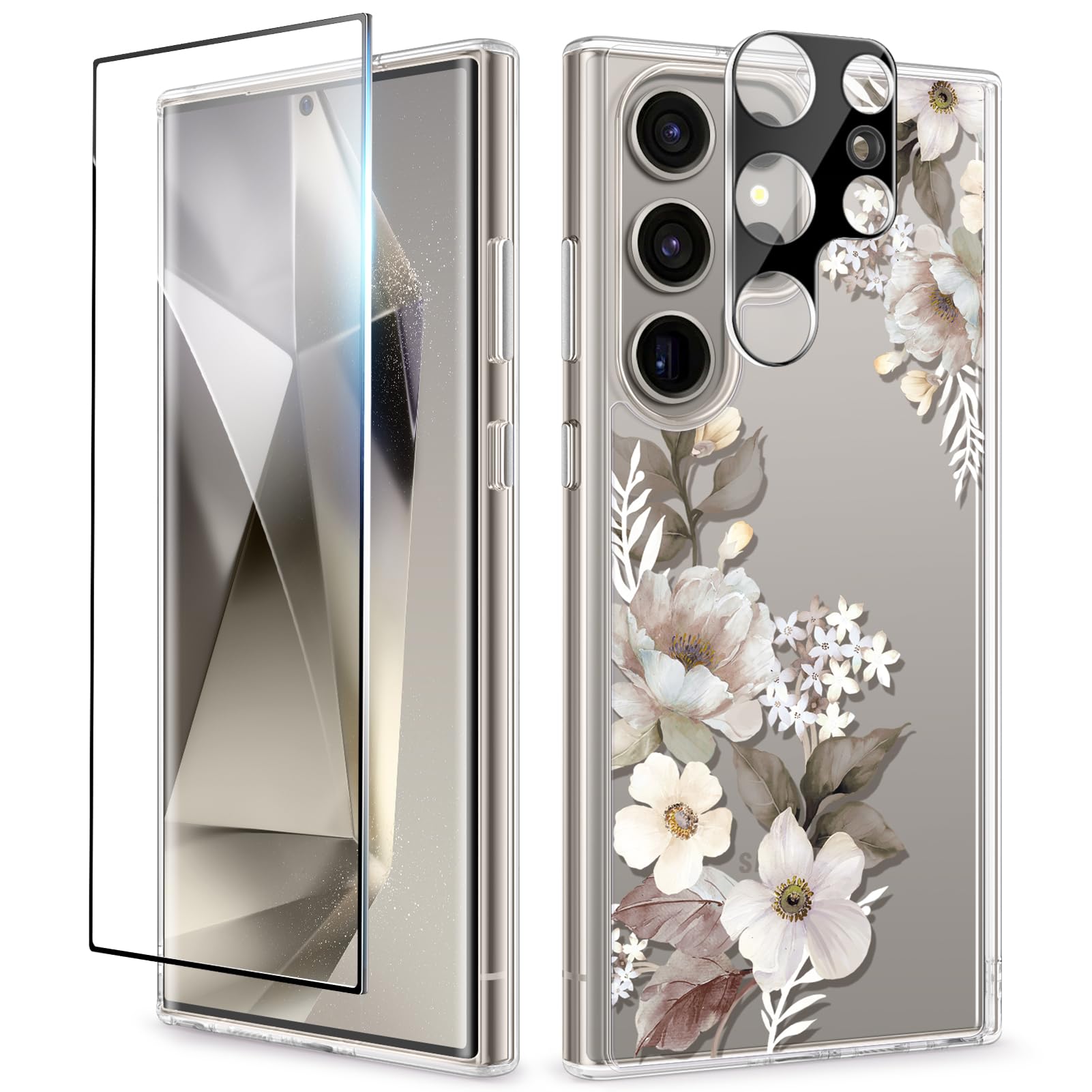 Funda De Teléfono Gviewin Para Samsung Galaxy S24 Ultra Floral - Venta Internacional.