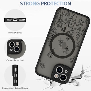 Foto 4 | Funda Magnética Aigomara Para Iphone 15 Con Magsafe Black - Venta Internacional.