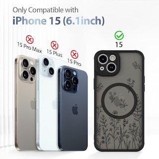 Foto 7 | Funda Magnética Aigomara Para Iphone 15 Con Magsafe Black - Venta Internacional.