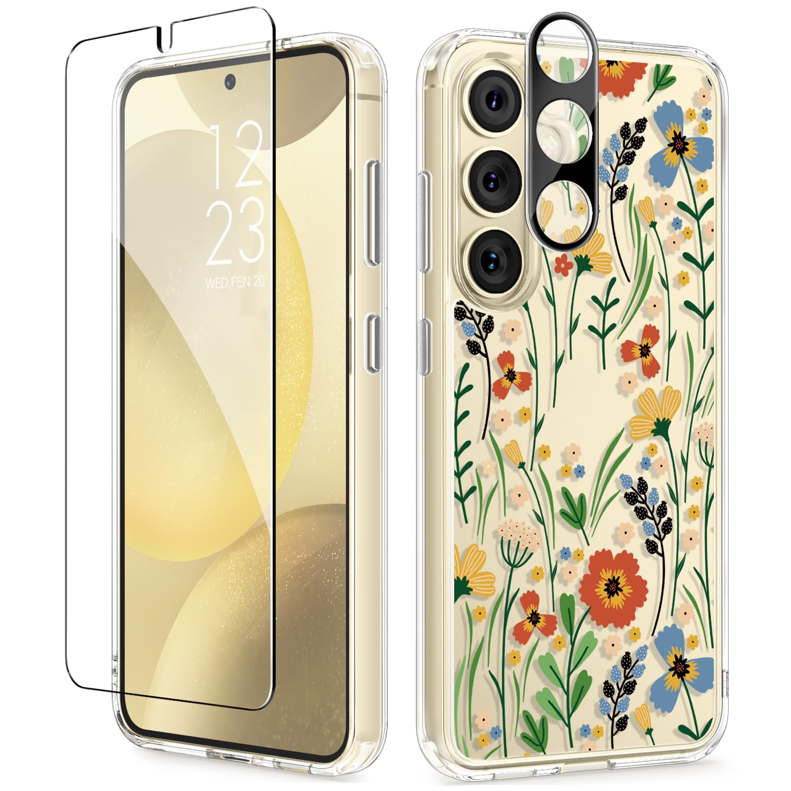 Foto 2 pulgar | Funda De Teléfono Gviewin Para Samsung Galaxy S24 Plus Floral 6.7 - Venta Internacional.