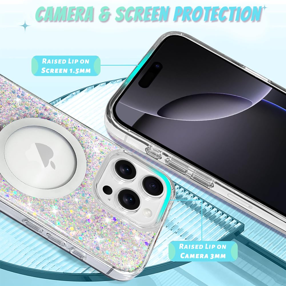 Foto 4 | Funda Bonoma Para Iphone 16 Pro Max Sparkly Glitter - Venta Internacional.