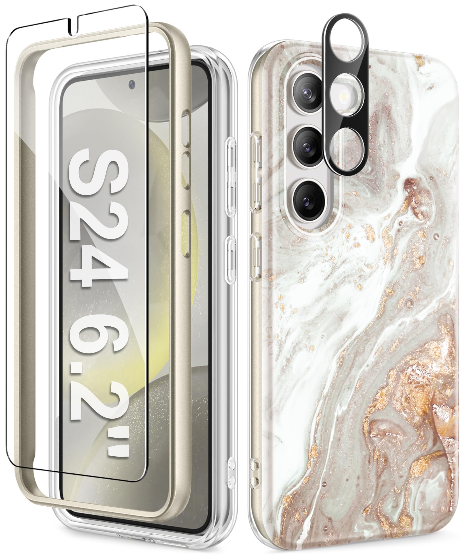 Foto 2 pulgar | Funda De Teléfono Gviewin Para Samsung Galaxy S24 Con Protector De Pantalla - Venta Internacional.