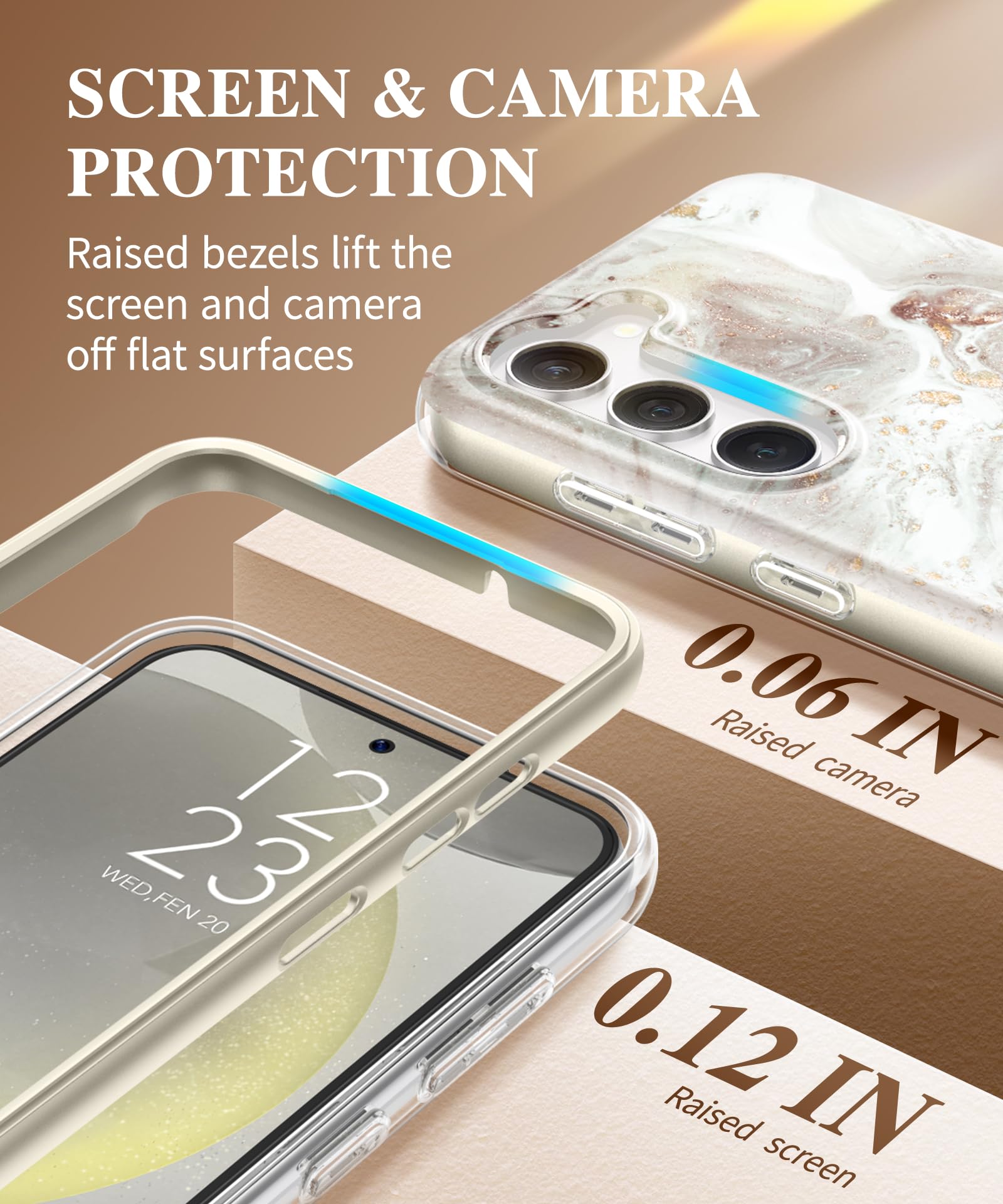 Foto 5 pulgar | Funda De Teléfono Gviewin Para Samsung Galaxy S24 Con Protector De Pantalla - Venta Internacional.