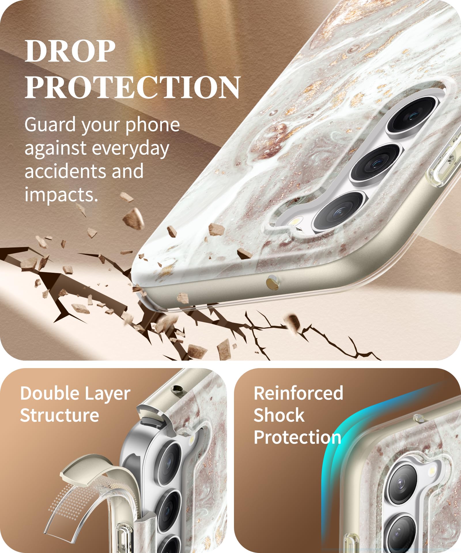 Foto 7 pulgar | Funda De Teléfono Gviewin Para Samsung Galaxy S24 Con Protector De Pantalla - Venta Internacional.