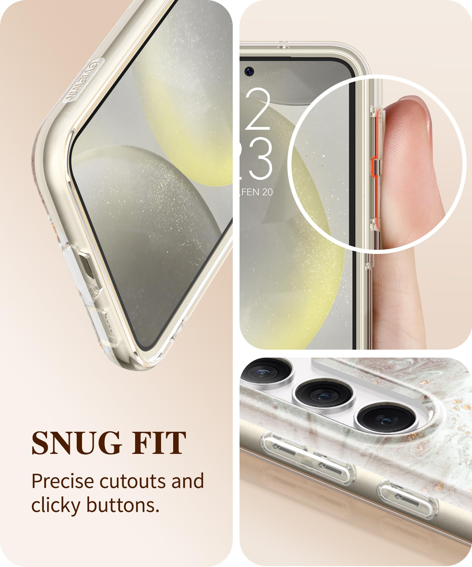 Foto 8 pulgar | Funda De Teléfono Gviewin Para Samsung Galaxy S24 Con Protector De Pantalla - Venta Internacional.