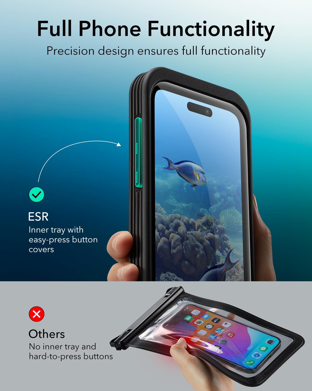 Foto 5 pulgar | Funda De Teléfono Impermeable Esr Para Iphone 15 Pro Max /14 Pro Max - Venta Internacional.