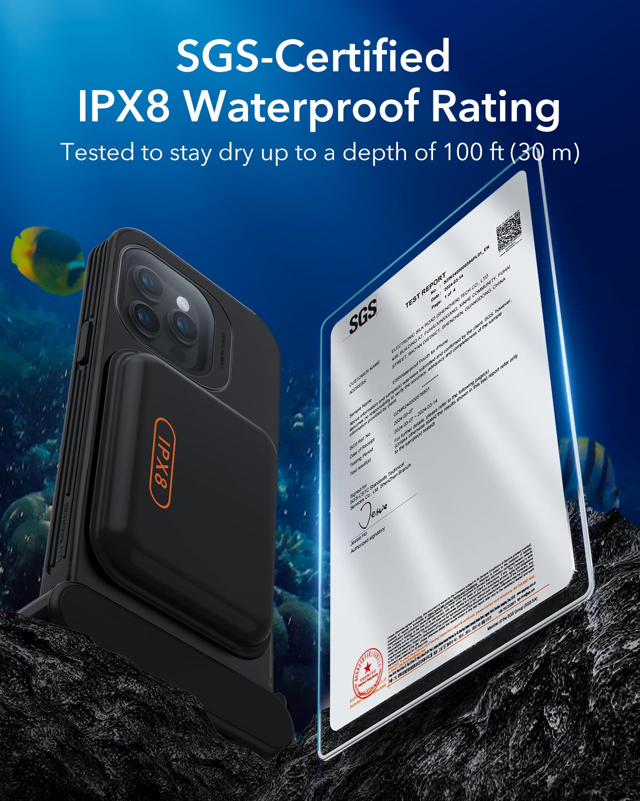 Foto 8 pulgar | Funda De Teléfono Impermeable Esr Para Iphone 15 Pro Max /14 Pro Max - Venta Internacional.