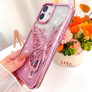 Foto 3 | Funda De Teléfono Compatible Con Kanghar Para Iphone 16 Plus, Color Rosa Transparente - Venta Internacional.