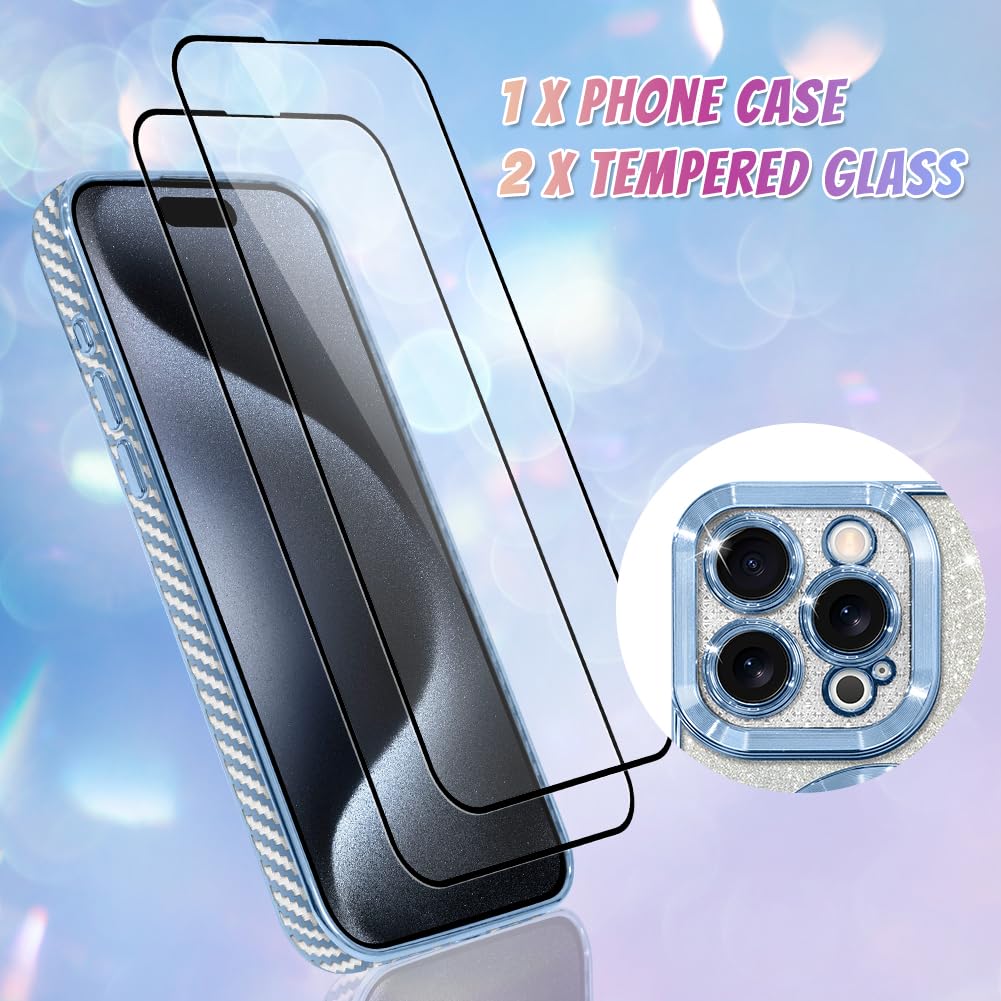 Foto 3 pulgar | Funda Para Teléfono Bonoma Compatible Con Iphone 15 Pro Max - Azul - Venta Internacional.