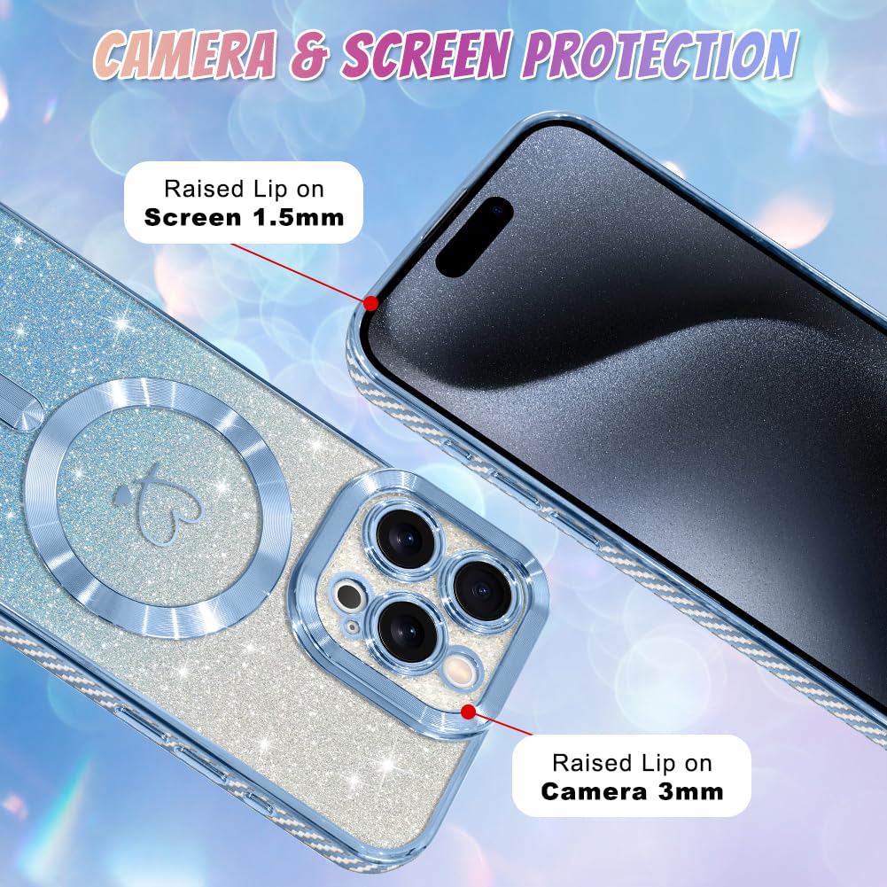 Foto 5 pulgar | Funda Para Teléfono Bonoma Compatible Con Iphone 15 Pro Max - Azul - Venta Internacional.