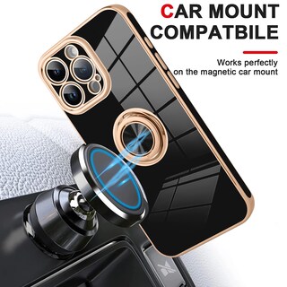 Foto 2 | Funda Kanghar Para Iphone 16 Pro Con Argolla Para Teléfono, Color Negro - Venta Internacional.
