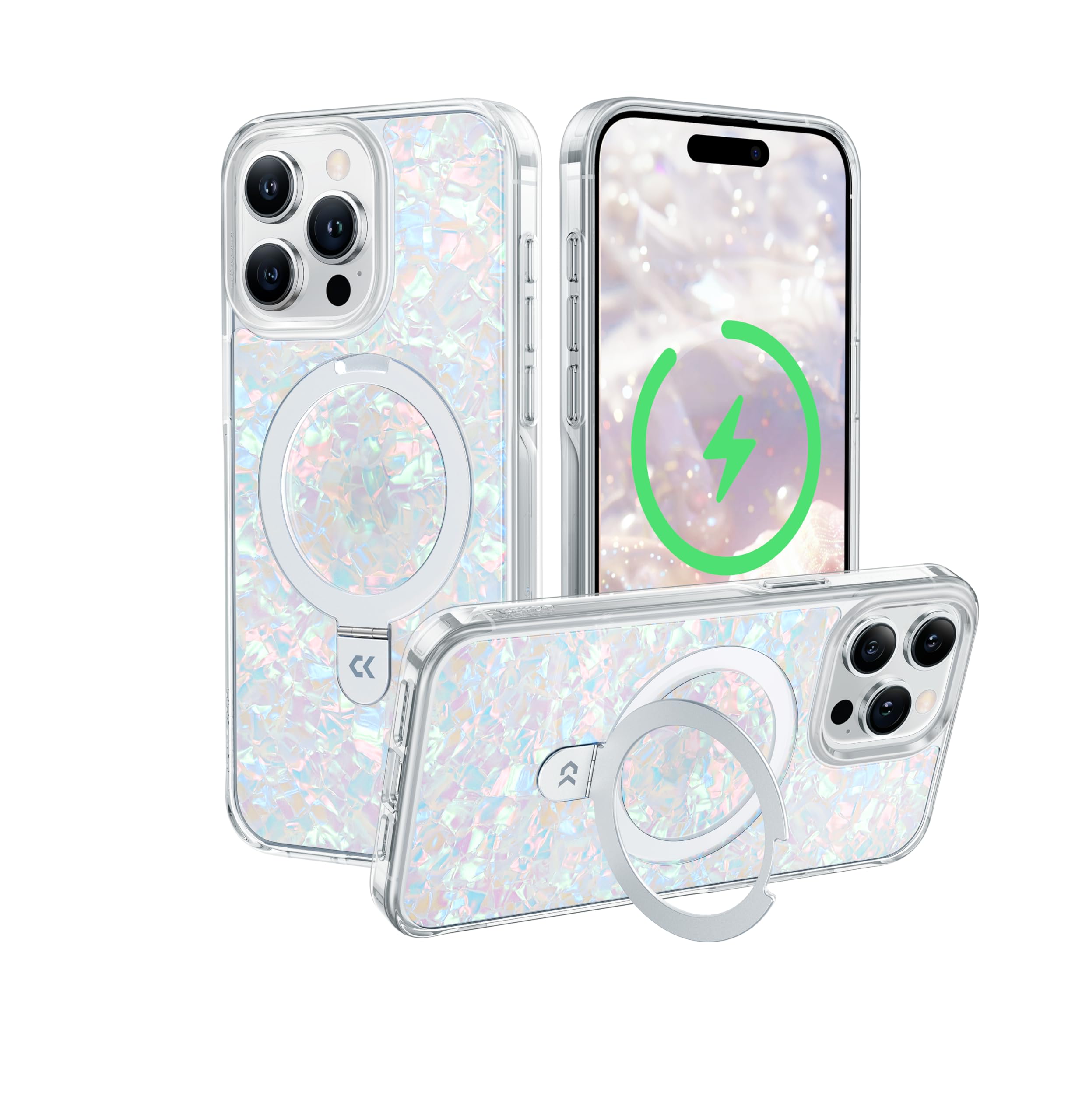 Foto 2 pulgar | Funda De Teléfono Casekoo Pearl Shell Para Iphone 15 Pro Max, Color Blanco - Venta Internacional.