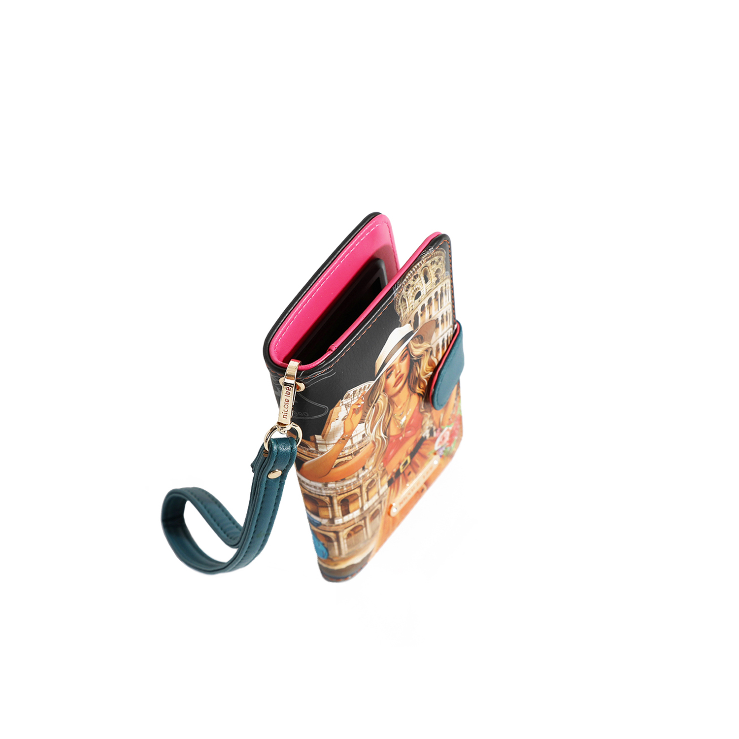 Foto 5 pulgar | Funda Porta Celular Tarjetero Nicole Lee Martha Travel