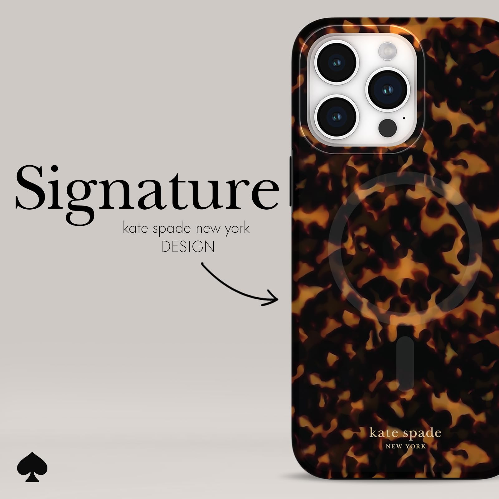 Foto 6 pulgar | Funda De Teléfono Kate Spade New York Para Iphone 15 Pro Max Tortoiseshell - Venta Internacional.