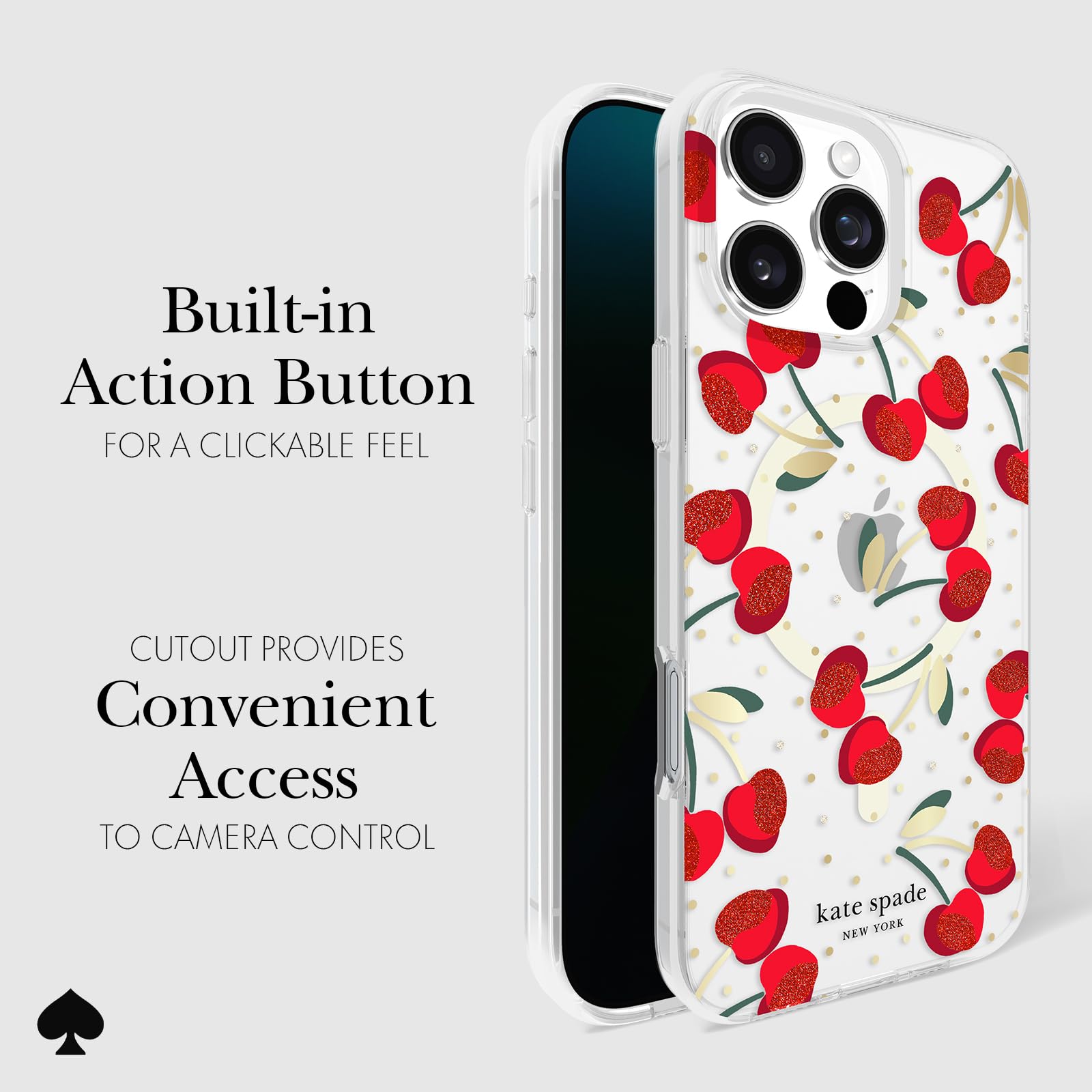 Foto 4 | Funda De Teléfono Kate Spade New York Para Iphone 16 Pro Max Cherry Dot - Venta Internacional.