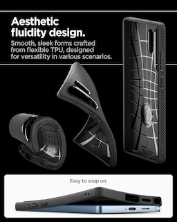 Foto 5 | Funda Spigen Liquid Air Para Samsung Galaxy S25 Ultra, Color Negro - Venta Internacional.