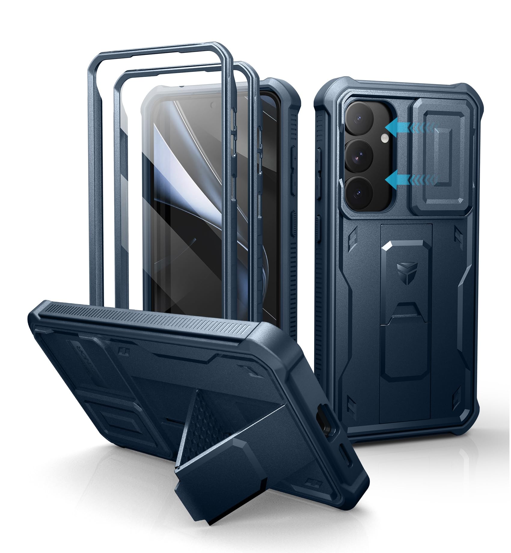 Foto 2 pulgar | Funda Dexnor Para Samsung Galaxy S25 Plus Con Funda De Cámara, Color Azul Marino - Venta Internacional.