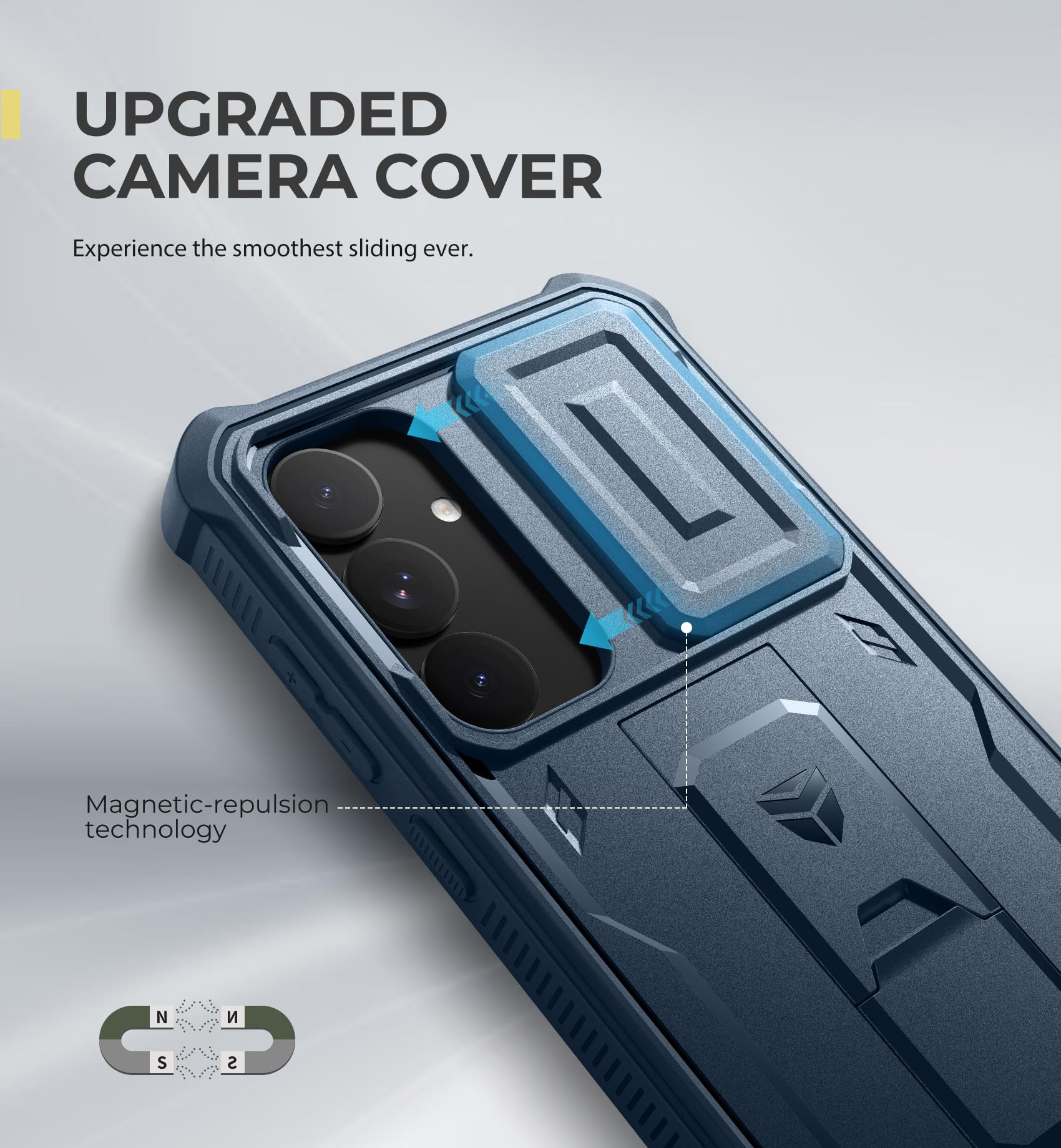 Foto 4 pulgar | Funda Dexnor Para Samsung Galaxy S25 Plus Con Funda De Cámara, Color Azul Marino - Venta Internacional.