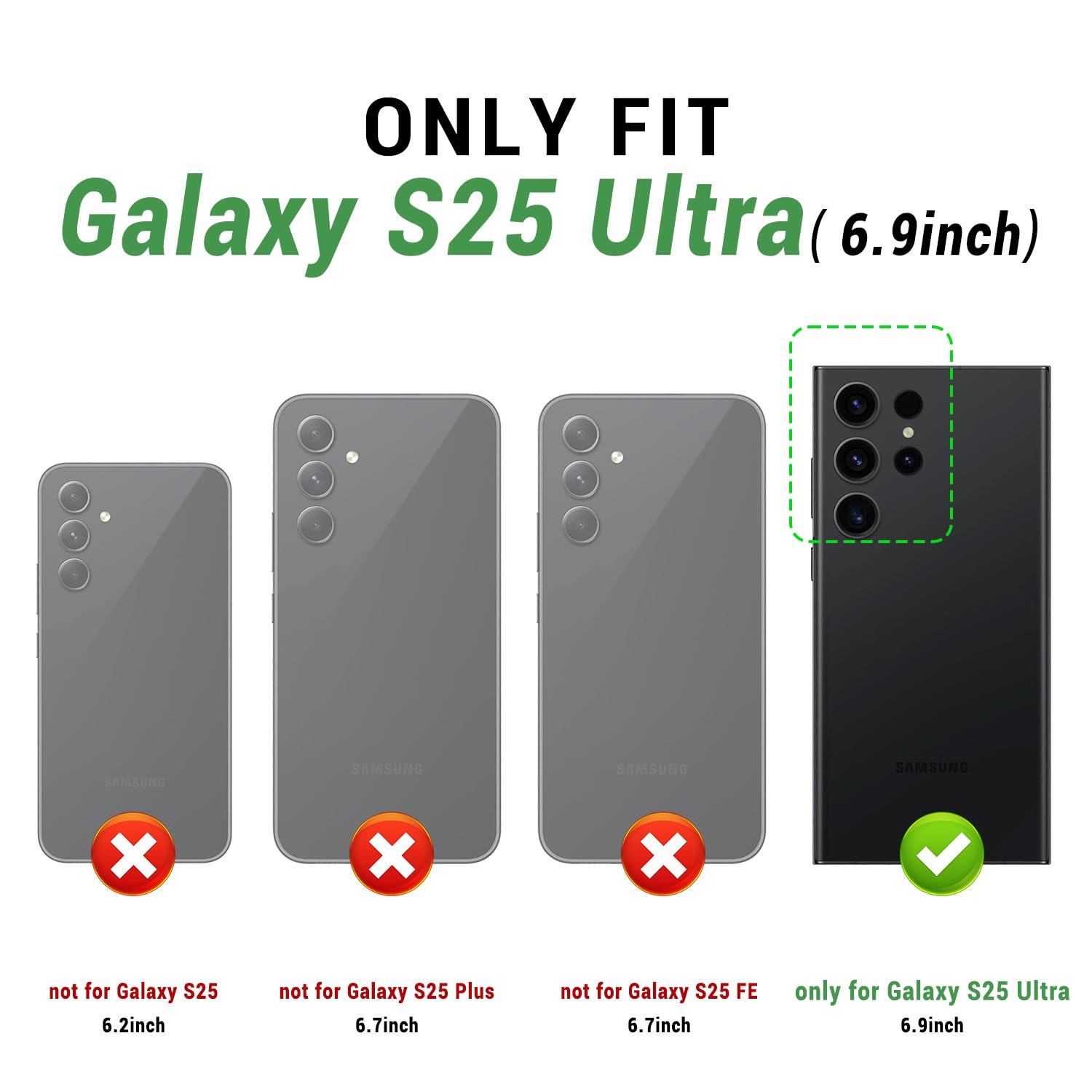 Foto 3 pulgar | Funda Tipo Cartera Suanpot Compatible Con Samsung Galaxy S25 Ultra - Venta Internacional.