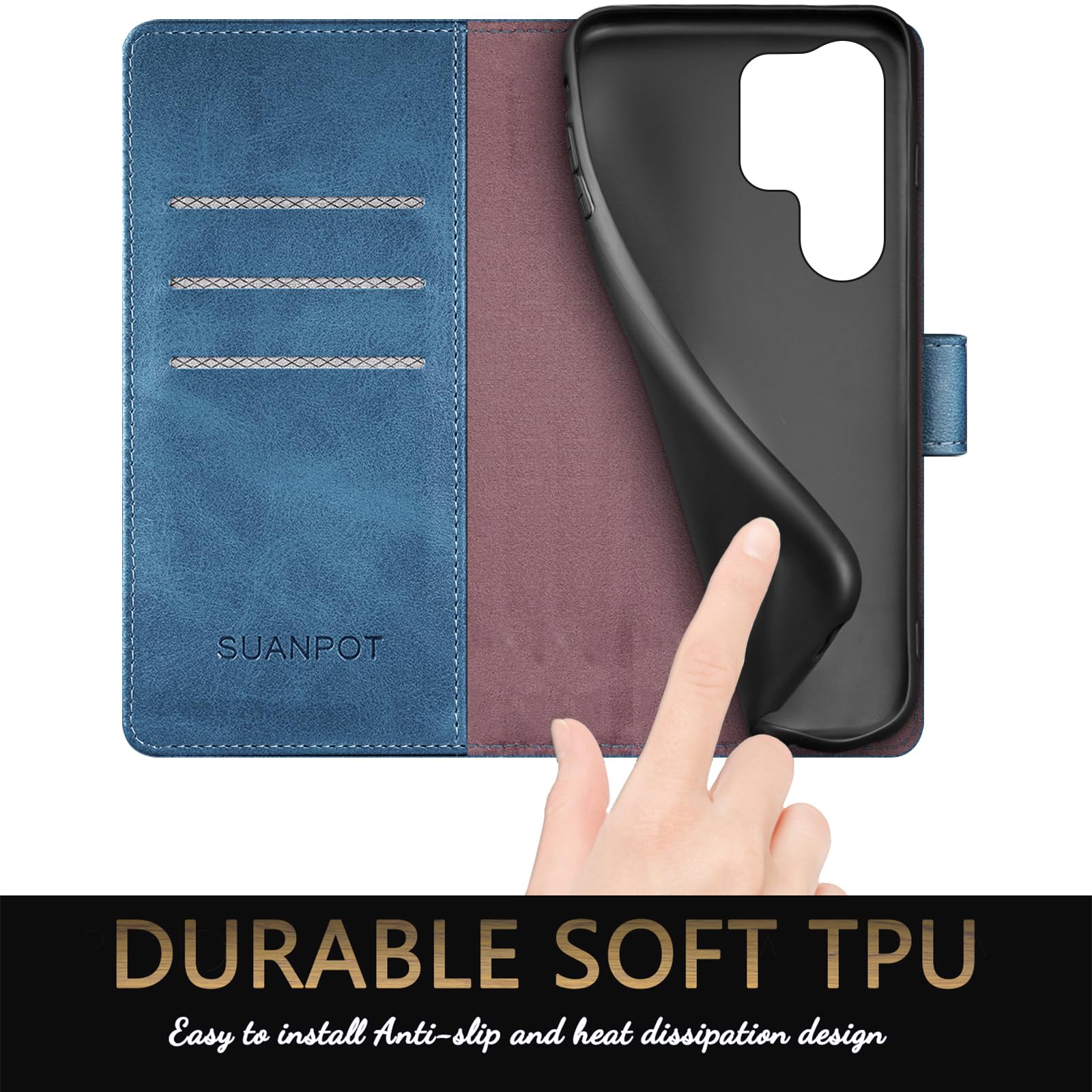 Foto 6 | Funda Tipo Cartera Suanpot Compatible Con Samsung Galaxy S25 Ultra - Venta Internacional.