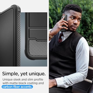 Foto 4 | Funda Spigen Rugged Armor Para El Galaxy S24 (2024), Color Negro Mate - Venta Internacional.