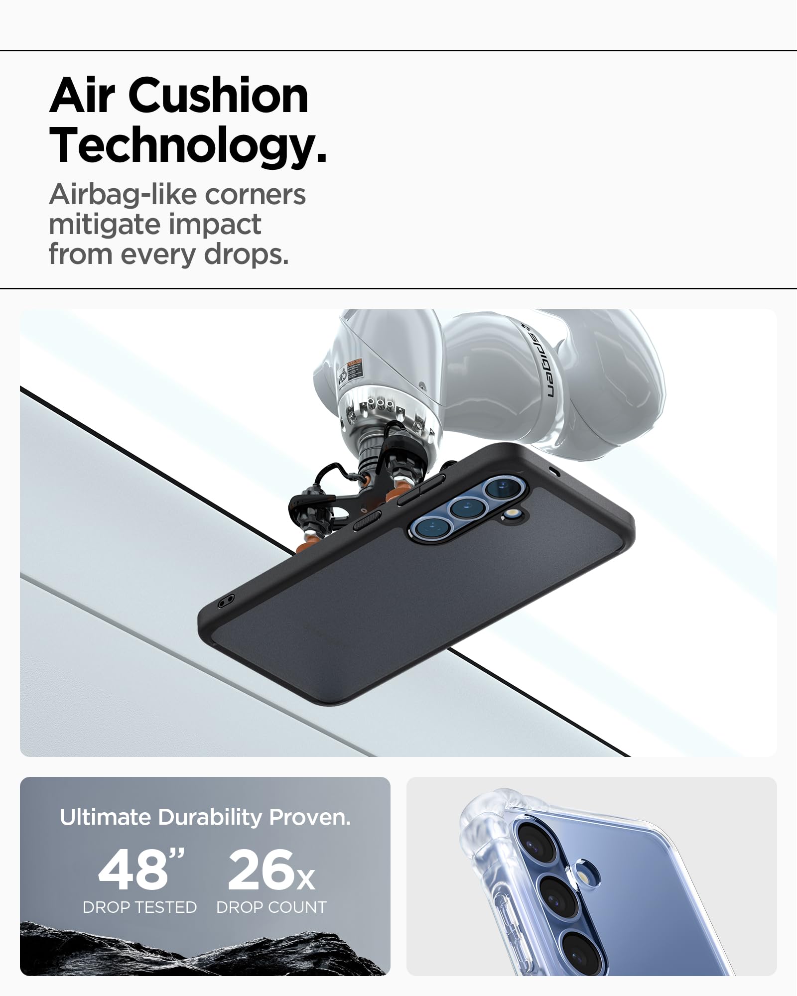 Foto 6 pulgar | Funda Para Teléfono Spigen Ultra Hybrid Galaxy S25 Frost Black - Venta Internacional.