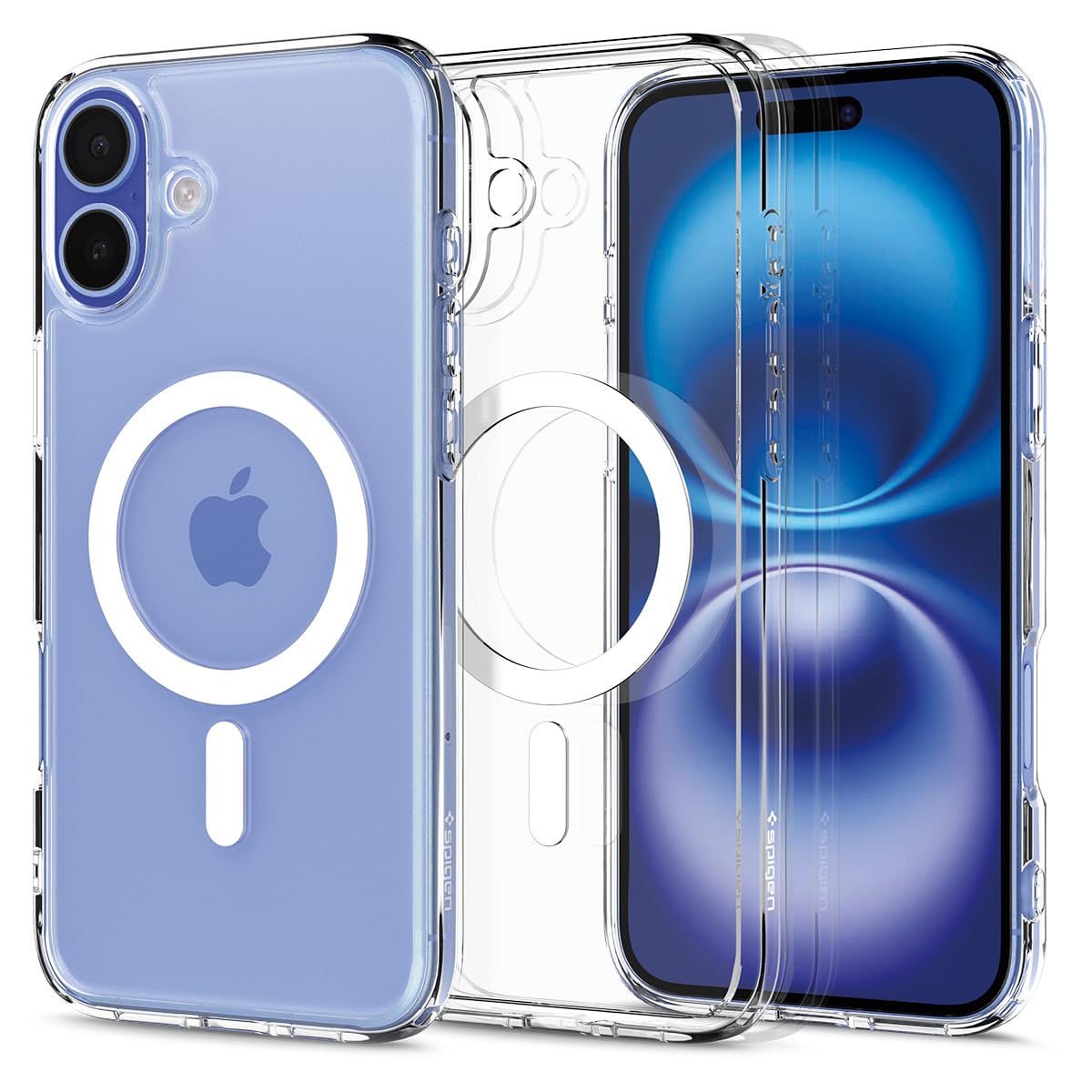 Foto 2 pulgar | Funda Spigen Ultra Hybrid Magfit Para Iphone 16, Color Blanco - Venta Internacional.