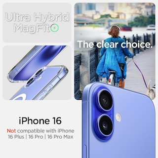 Foto 2 | Funda Spigen Ultra Hybrid Magfit Para Iphone 16, Color Blanco - Venta Internacional.