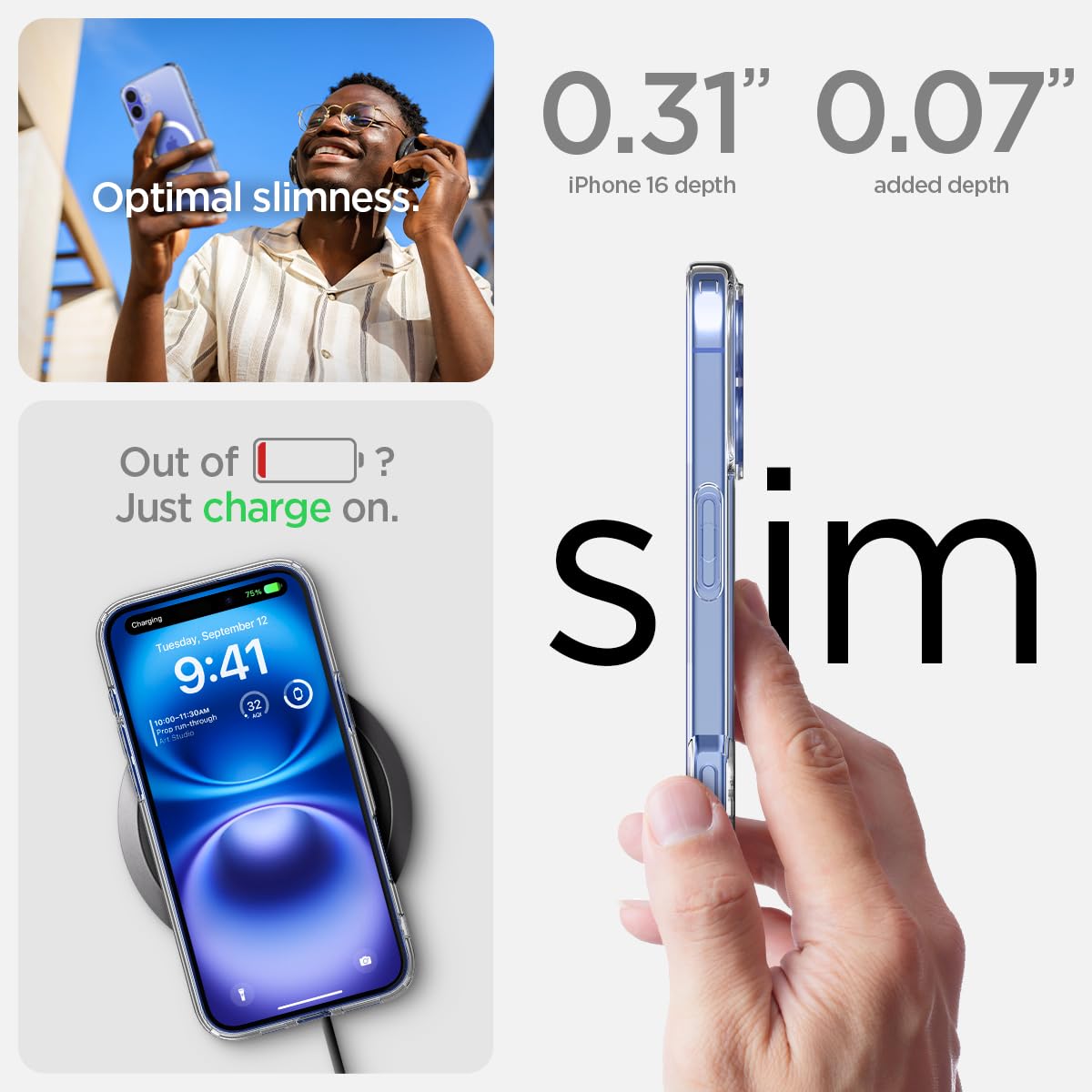 Foto 8 pulgar | Funda Spigen Ultra Hybrid Magfit Para Iphone 16, Color Blanco - Venta Internacional.