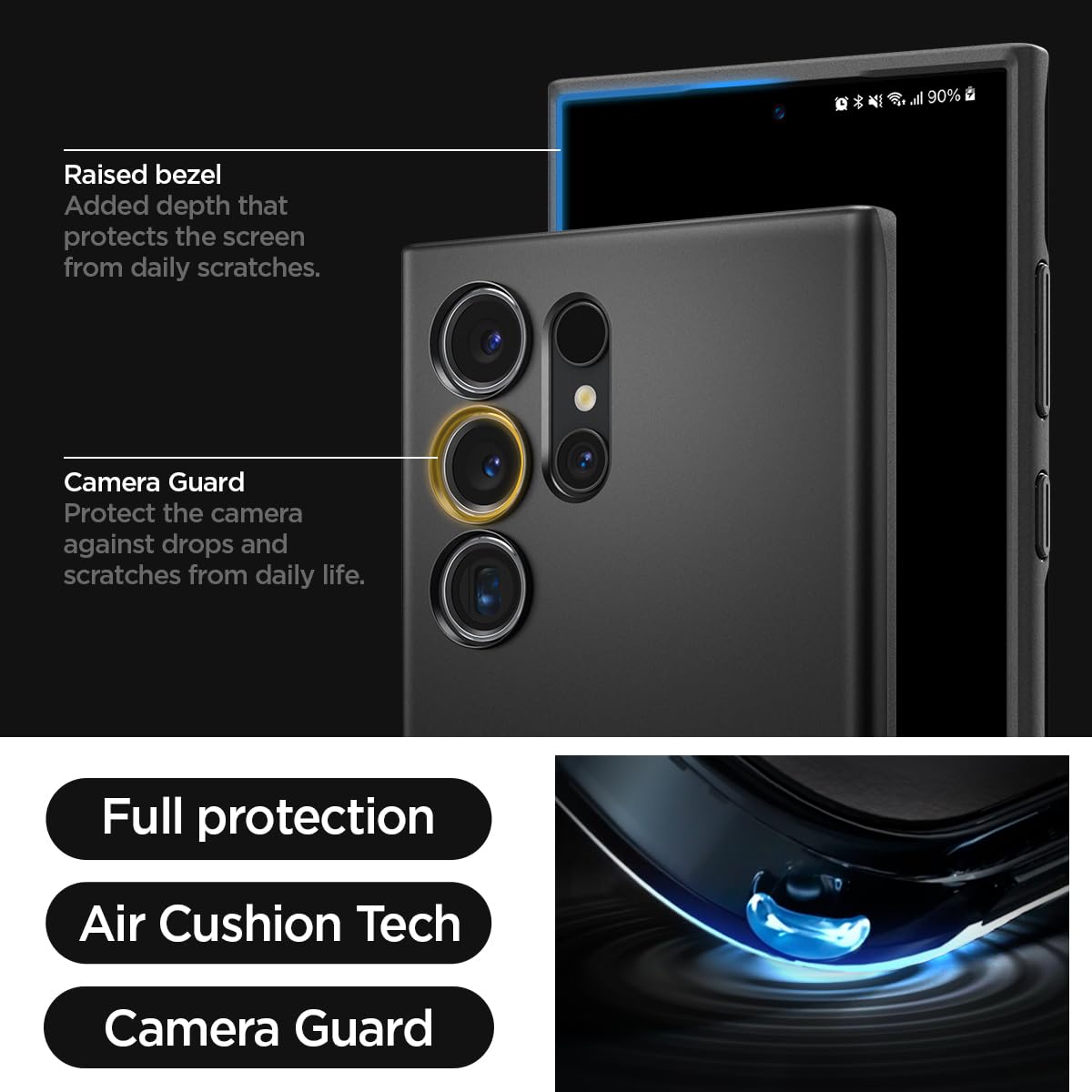 Foto 5 | Funda Spigen Thin Fit Para Galaxy S24 Ultra De Grado Militar - Venta Internacional.