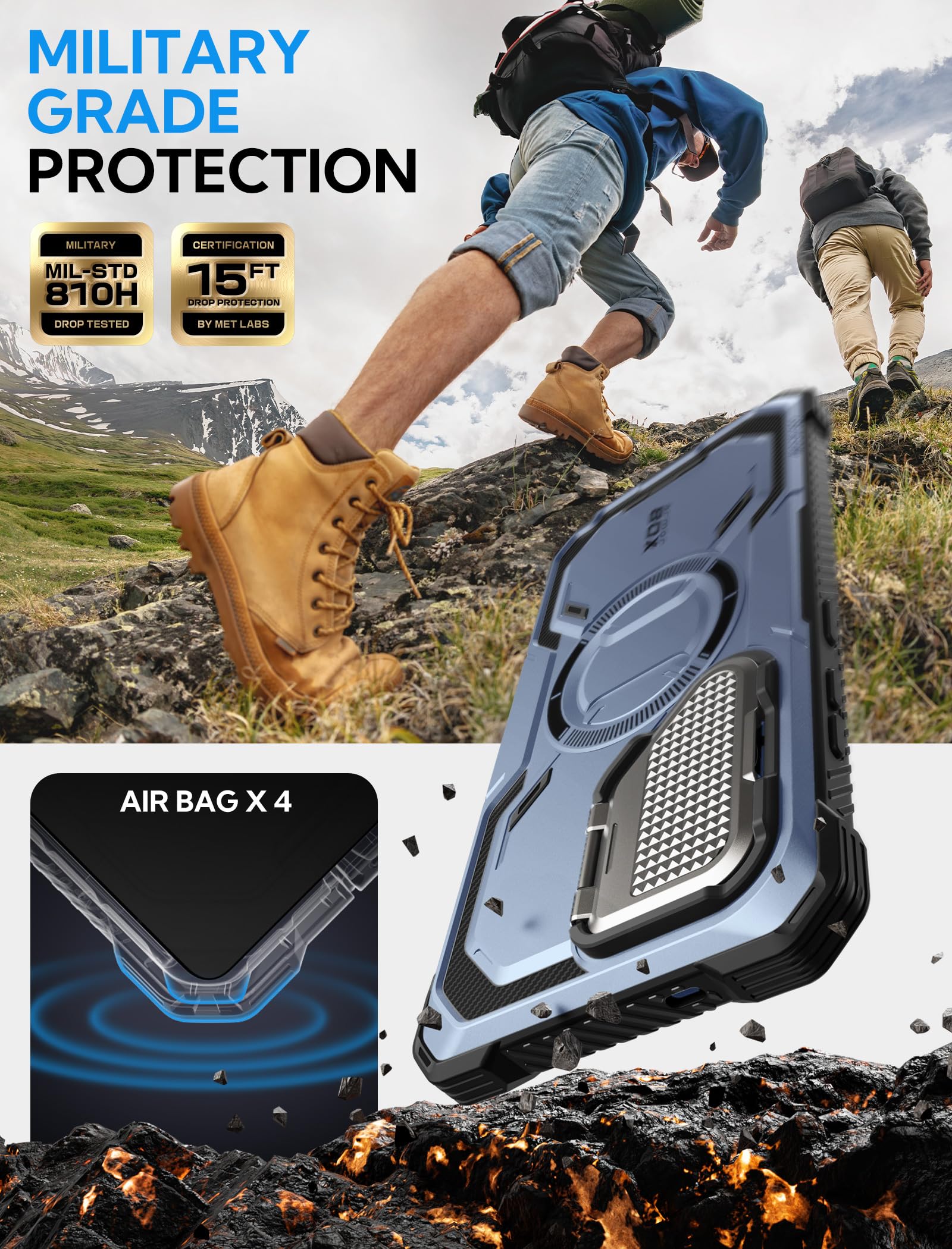 Foto 4 pulgar | Funda De Teléfono I-blason Armorbox Para Samsung Galaxy S25 Ultra Blue - Venta Internacional.