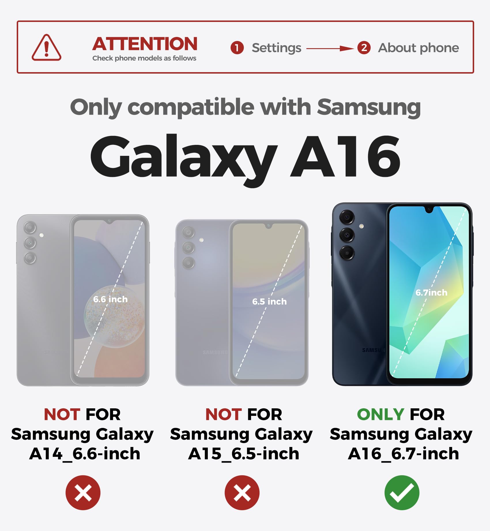 Foto 3 pulgar | Funda De Teléfono Dexnor Para Samsung Galaxy A16 5g Con Protector De Pantalla - Venta Internacional.