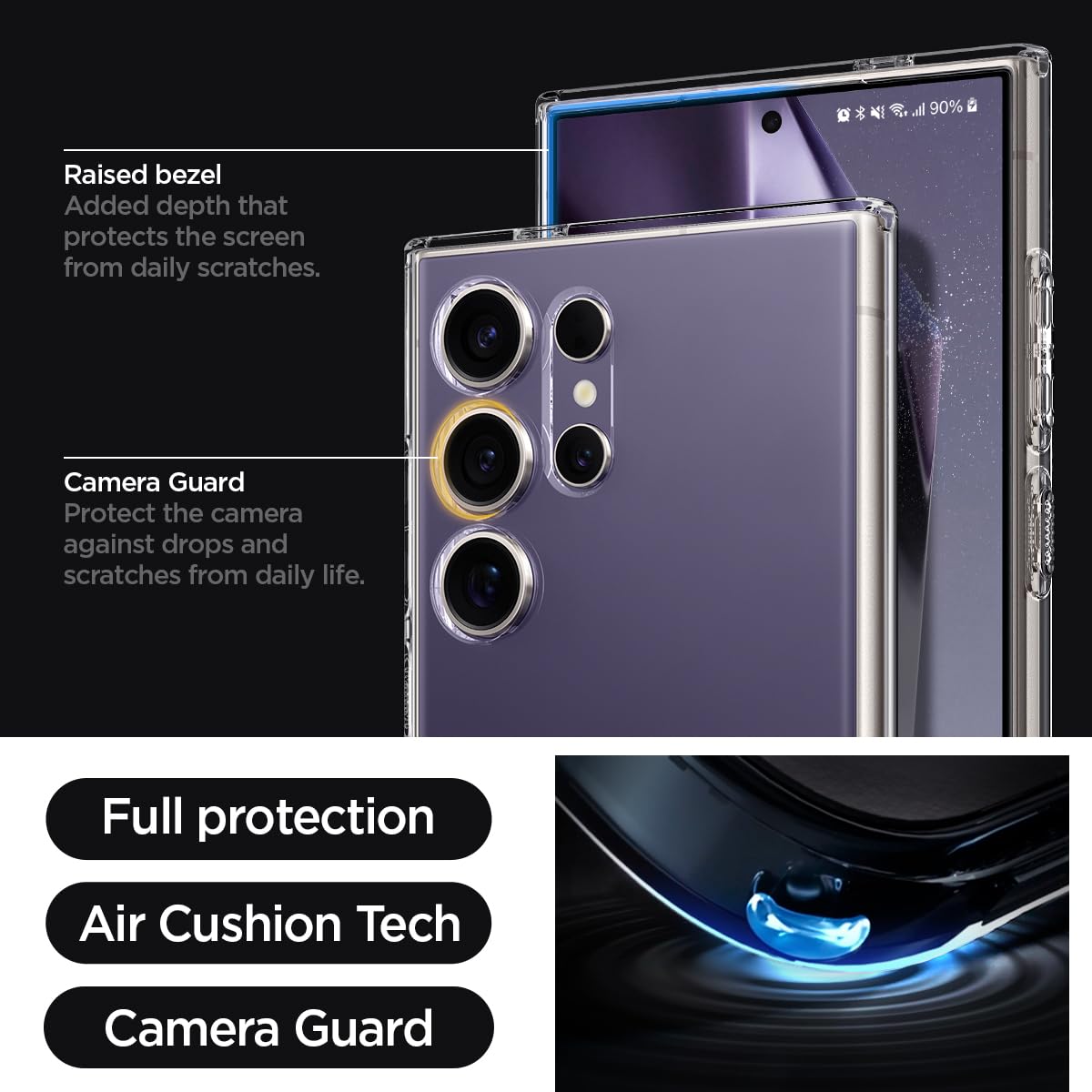 Foto 6 pulgar | Funda Spigen Liquid Crystal Para Galaxy S24 Ultra Con Protección - Venta Internacional.