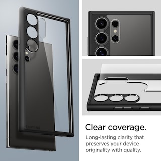 Foto 4 | Funda Spigen Ultra Hybrid Para Galaxy S24, Color Negro Mate - Venta Internacional.