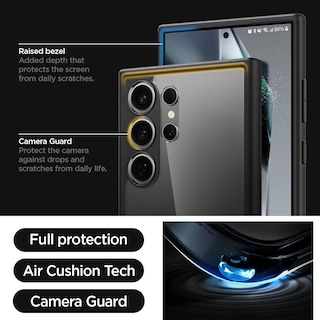Foto 5 | Funda Spigen Ultra Hybrid Para Galaxy S24, Color Negro Mate - Venta Internacional.