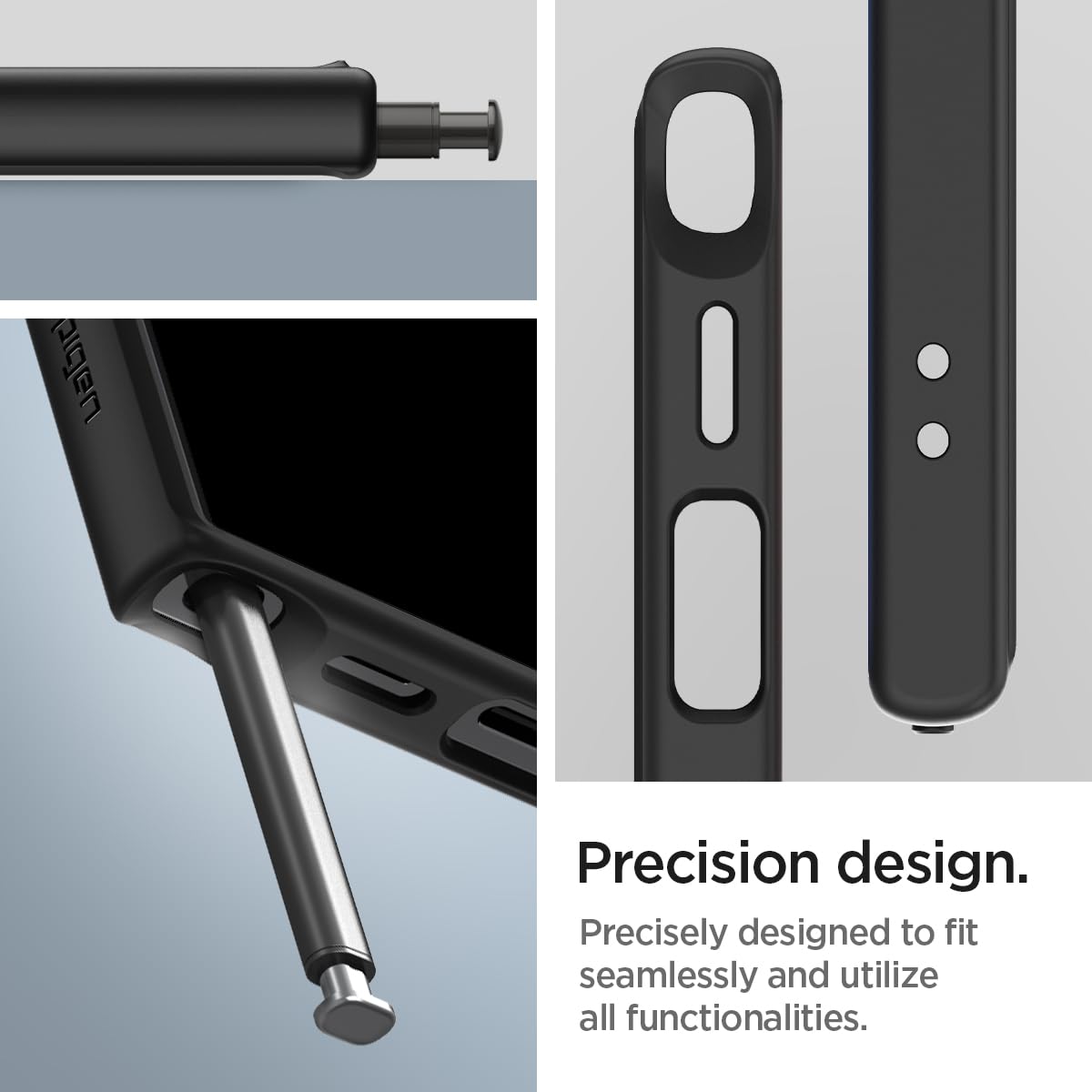 Foto 6 | Funda Spigen Ultra Hybrid Para Galaxy S24, Color Negro Mate - Venta Internacional.