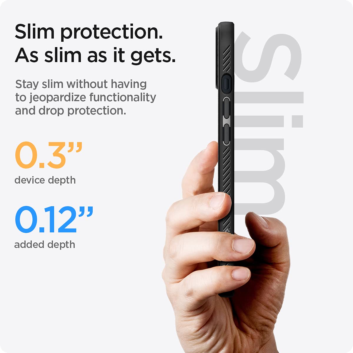Foto 6 pulgar | Funda Spigen Liquid Air Para Iphone 13 (2021) - Negro Mate - Venta Internacional.