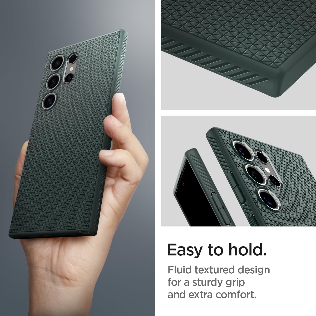 Foto 5 pulgar | Funda Spigen Liquid Air Para Galaxy S24 Ultra Abyss Green - Venta Internacional.