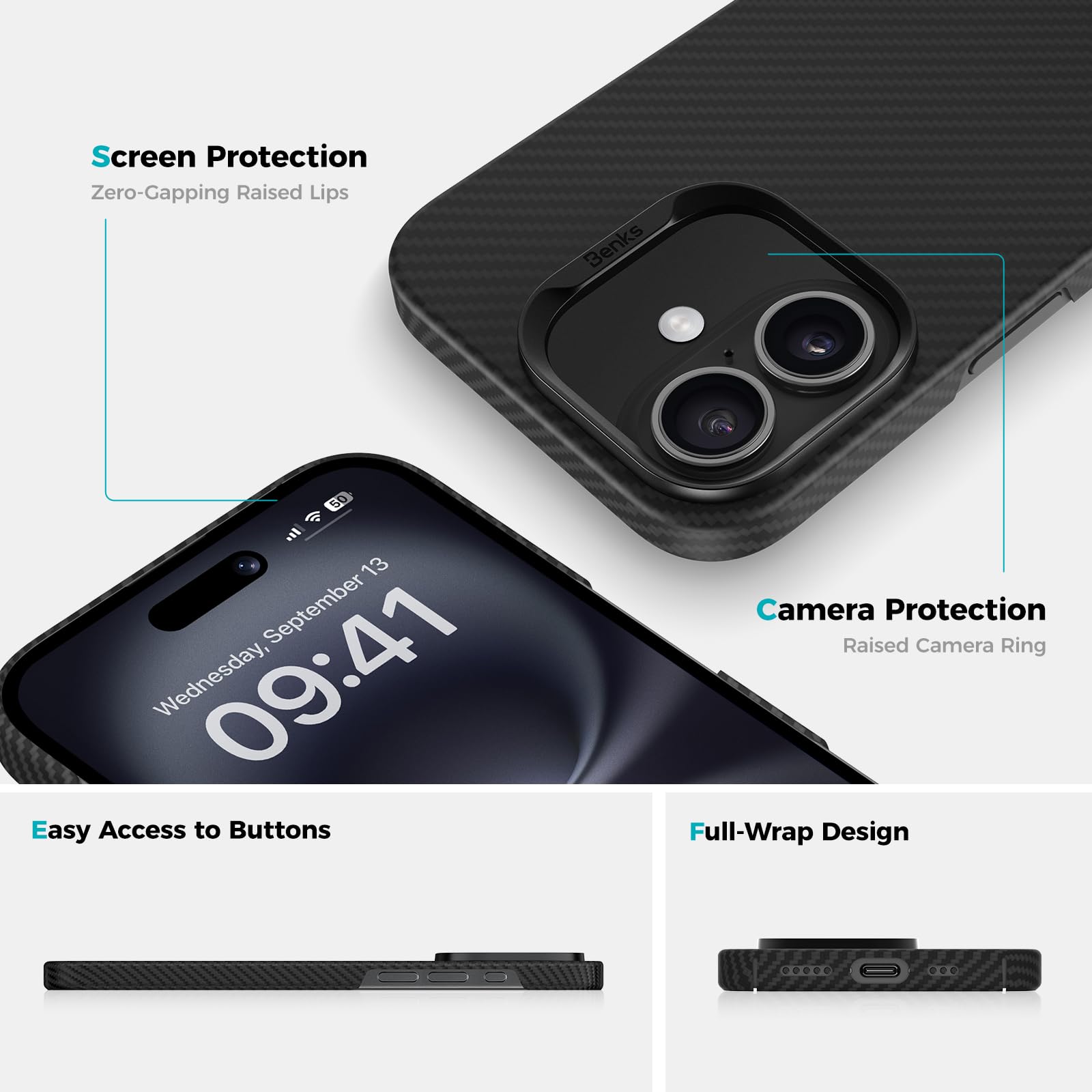 Foto 4 pulgar | Funda Benks Armorair 600d Para Iphone 16 Plus Con Magsafe - Venta Internacional.