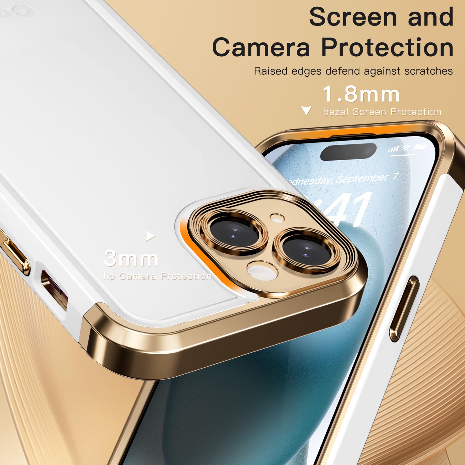 Foto 6 pulgar | Funda Magnética Coolqo Para Iphone 14 De 6.1 Pulgadas En Oro Blanco - Venta Internacional.