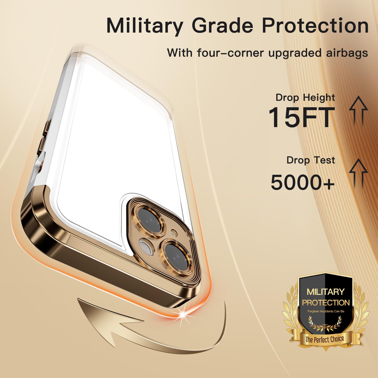Foto 7 pulgar | Funda Magnética Coolqo Para Iphone 14 De 6.1 Pulgadas En Oro Blanco - Venta Internacional.