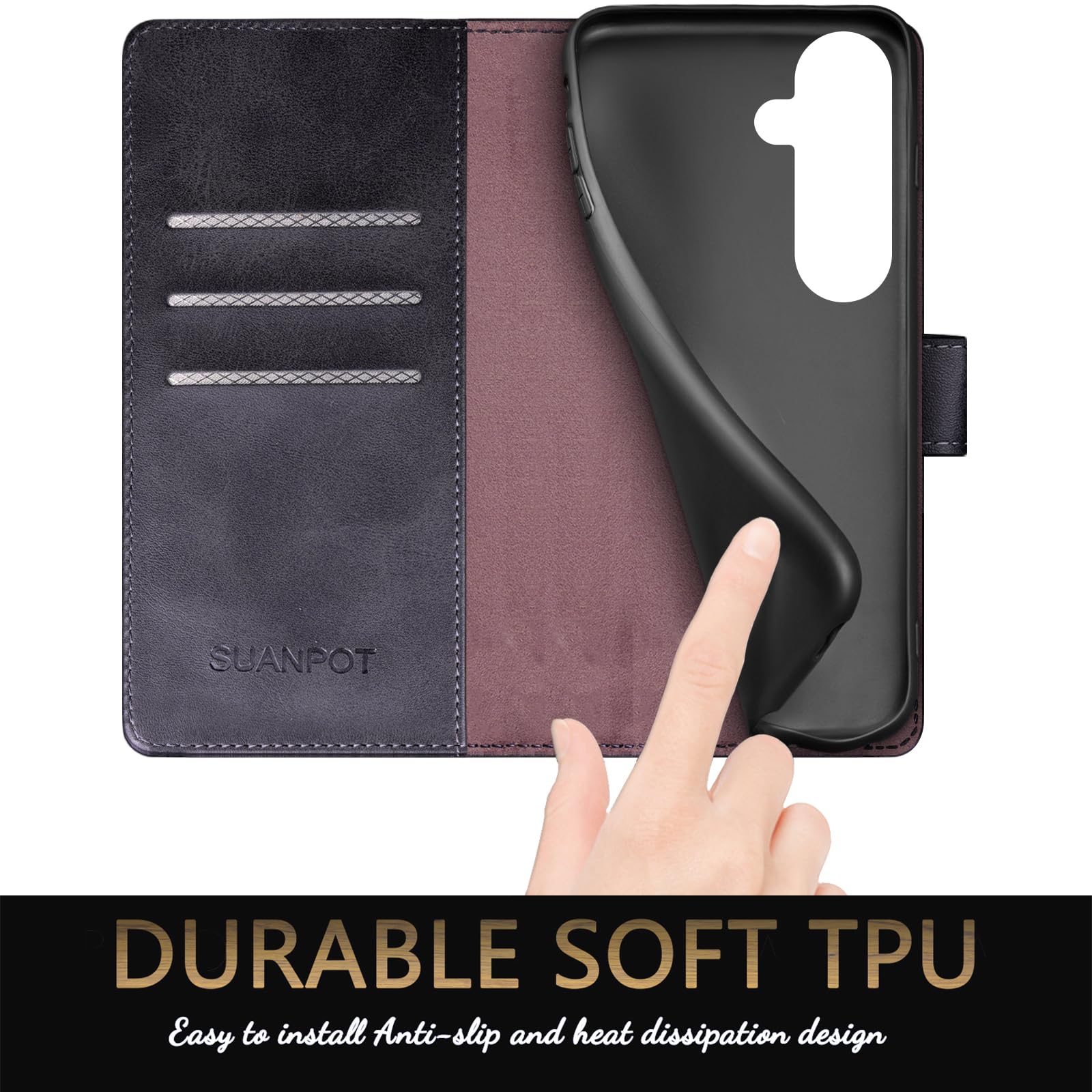 Foto 7 pulgar | Funda Tipo Cartera Suanpot Compatible Con Samsung Galaxy S25 Plus - Venta Internacional.