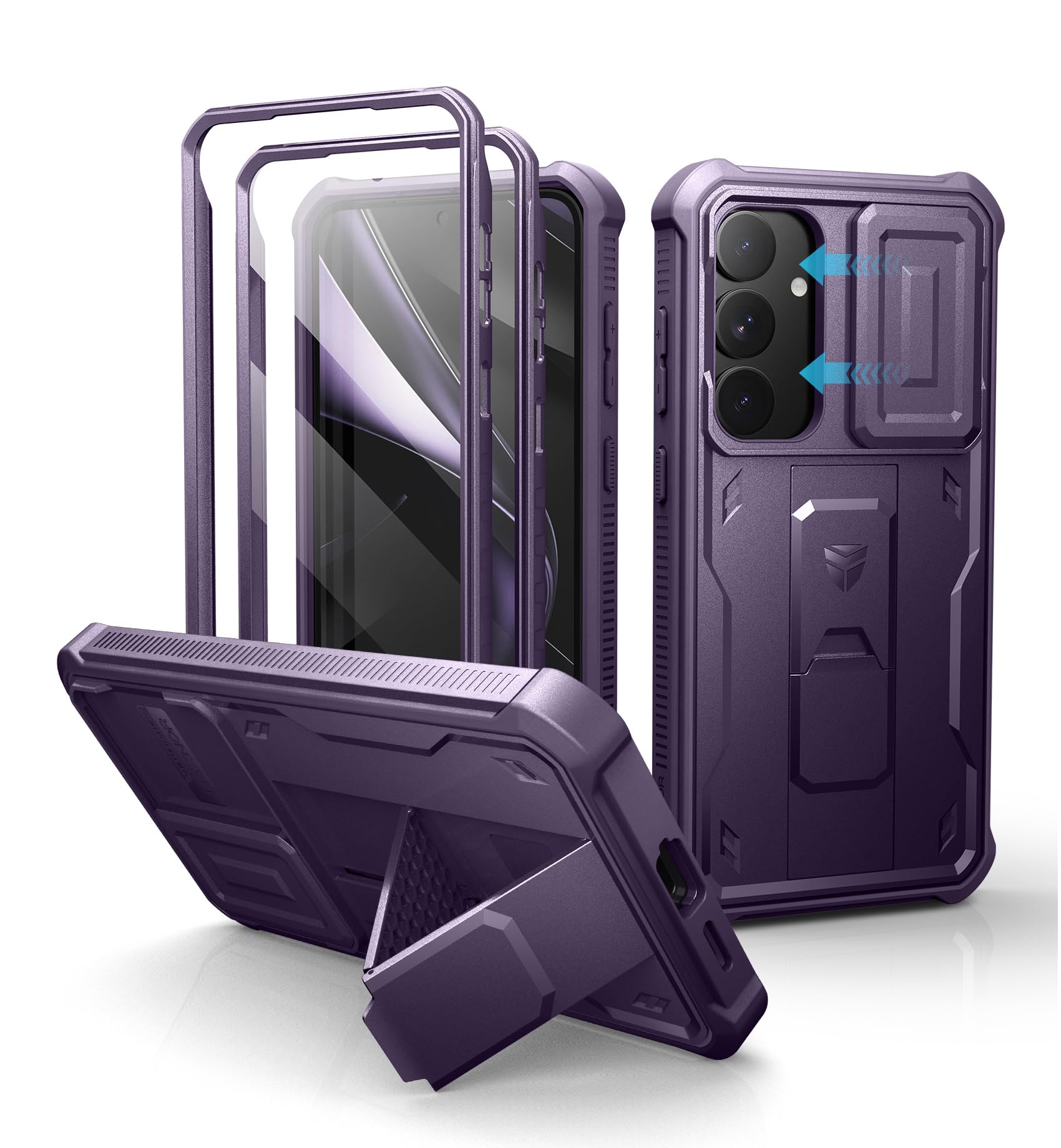 Foto 2 pulgar | Funda Dexnor Para Samsung Galaxy S25 Plus Con Funda De Cámara, Color Morado - Venta Internacional.