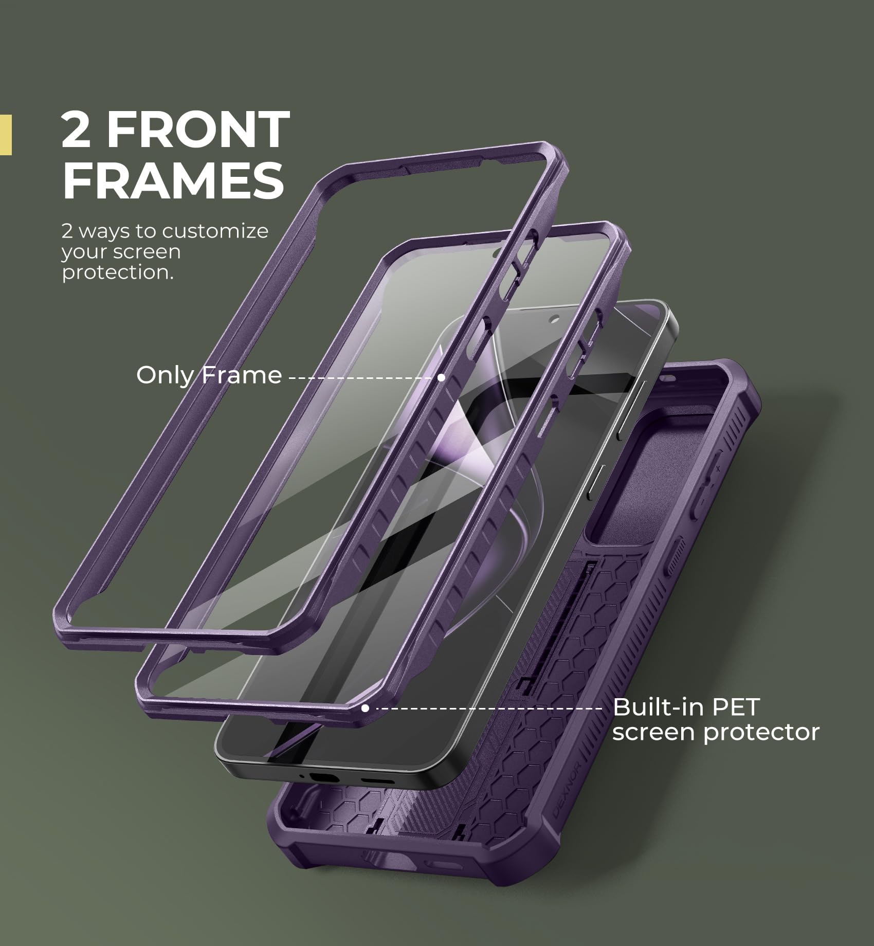 Foto 6 pulgar | Funda Dexnor Para Samsung Galaxy S25 Plus Con Funda De Cámara, Color Morado - Venta Internacional.